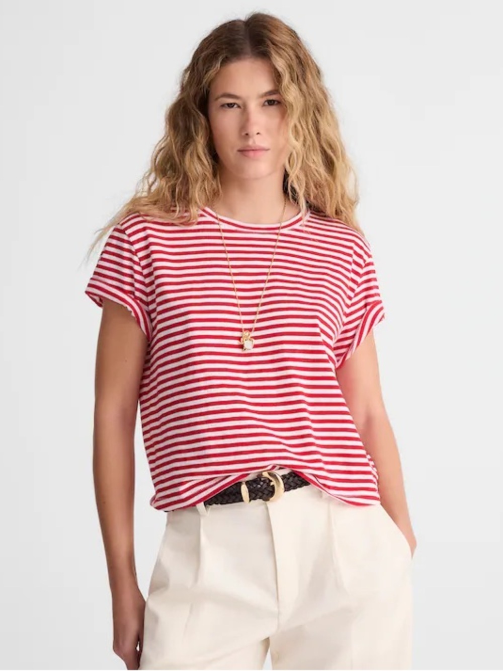 Madewell The Easy Crop Crewneck Tee in Soft Slub
